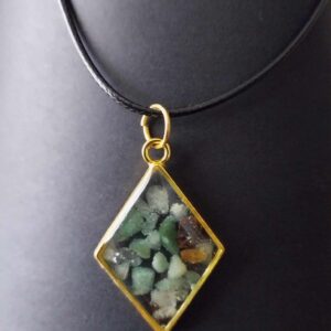 Collier aventurine losange