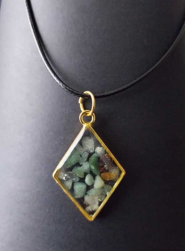 Collier aventurine losange