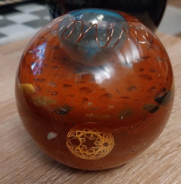 Orgonite boule terracotta